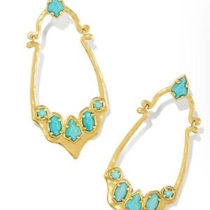 Kendra Scott - Yellowstone inspired Montana earrings Gold and Turquoise